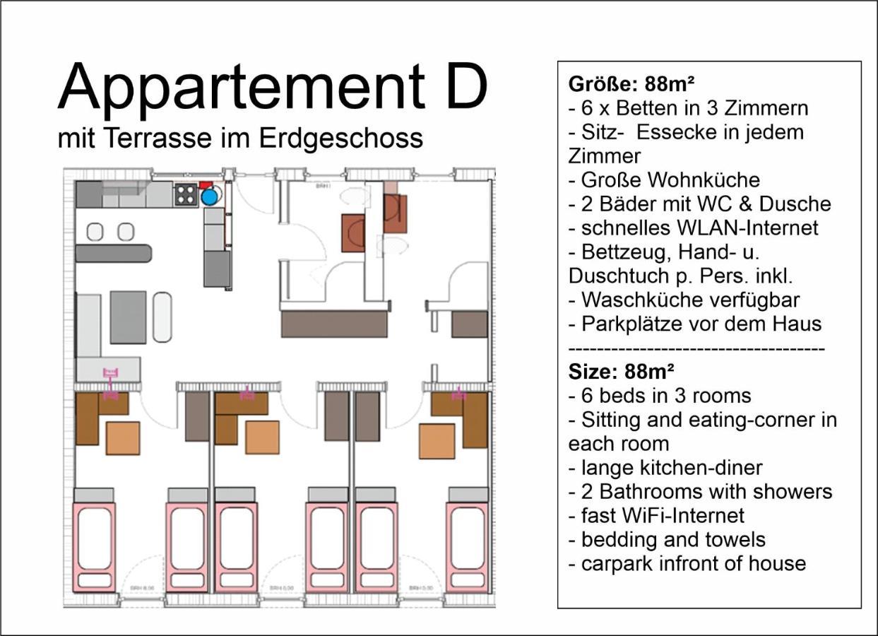 Appartementhaus "Am Kornfeld" - 10 Apartments, 40 Betten, Raucher-Balkon, Waschraum Lünen Buitenkant foto